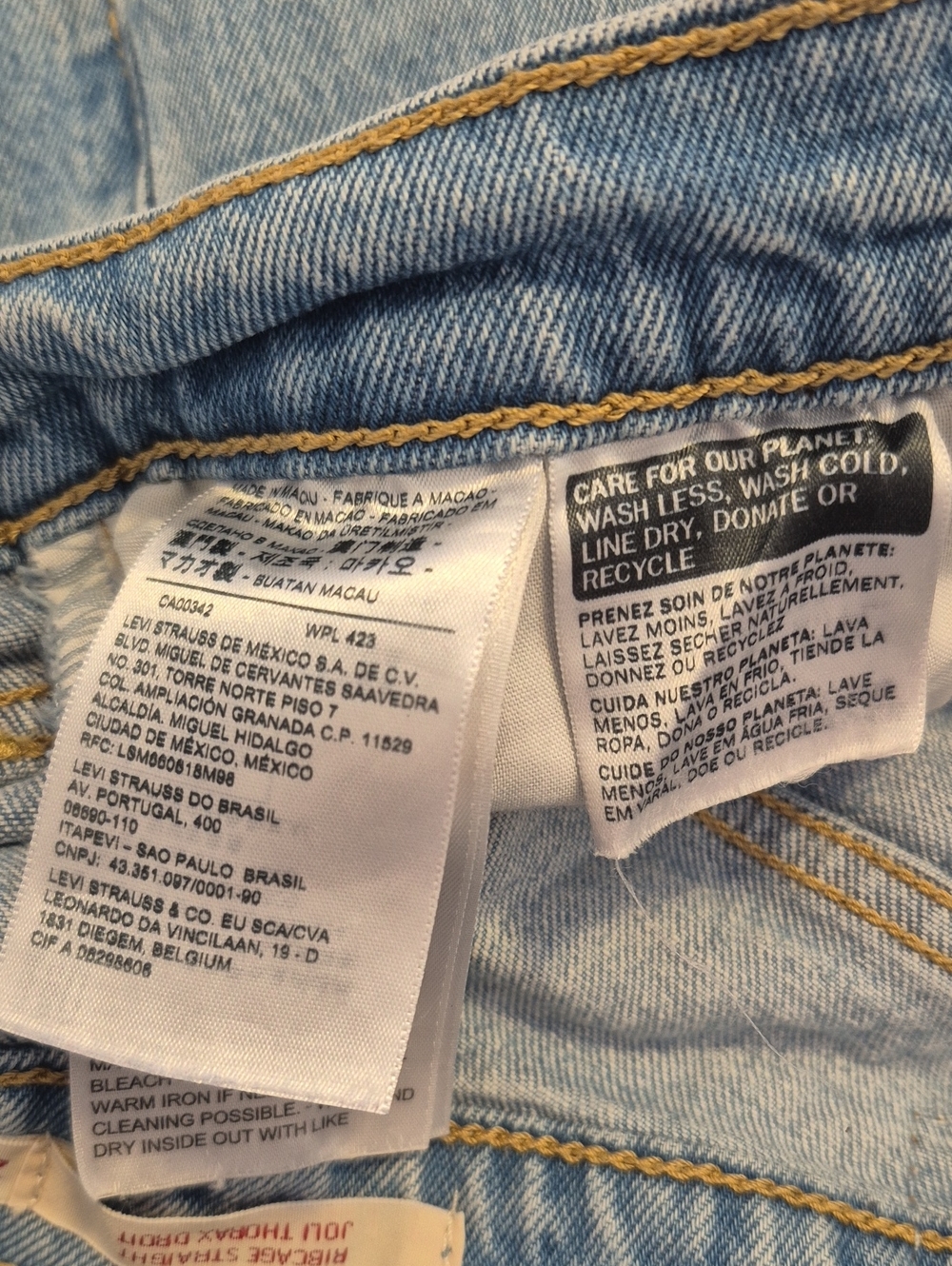 Levis Ribcage Straight Jeans Light Wash - 27 - Picture 10 of 12